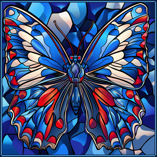 Stained Glass Butterfly Coloring Book